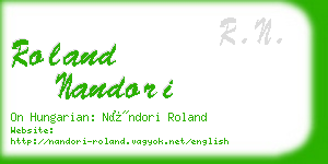 roland nandori business card